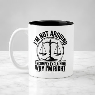 2 Couleurs Tasse drôle pour avocat Je ne discute pas Cadeau d