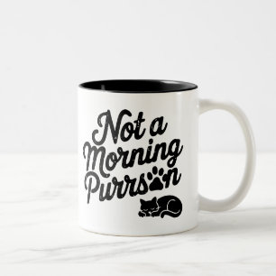 2 Couleurs Tasse drôle pour chat 'Pas une personne du matin'
