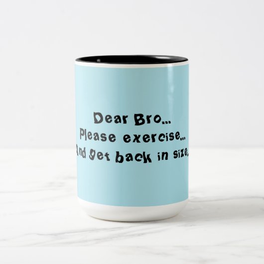 2 Couleurs tasse drôle pour le frère (Centre)