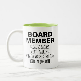 2 Couleurs Tasse drôle pour membre du conseil d'administratio
