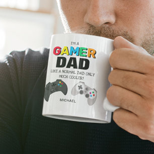 2 Couleurs Tasse drôle pour papa gamer personnalisée   Cadeau