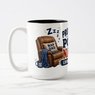 2 Couleurs Tasse drôle pour papa, professionnel de la sieste