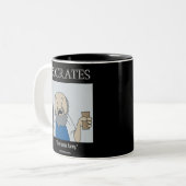 2 Couleurs Tasse drôle - Tasse Socrate (Devant gauche)