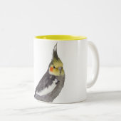 2 Couleurs tasse du cockatiel 15oz (Devant droit)