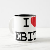 2 Couleurs Tasse du coeur I/amour EBITDA (Devant gauche)