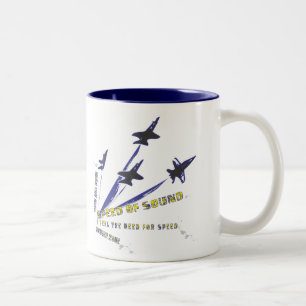 2 Couleurs Tasse du frelon F/A-18/de café anges bleus