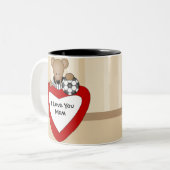 2 Couleurs Tasse du jour de mère (Devant gauche)