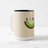 2 Couleurs Tasse du kiwi | de Kawaii | (Devant gauche)
