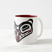2 Couleurs Tasse du loup 15oz de DNW (Devant droit)