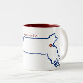 2 Couleurs Tasse du Massachusetts (Devant droit)