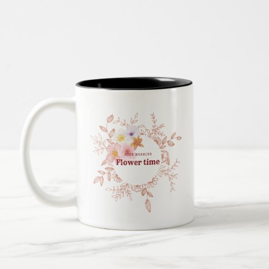 2 Couleurs Tasse du matin temps des fleurs (Gauche)