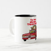 2 Couleurs Tasse du meilleur professeur de musique (Devant gauche)