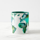 2 Couleurs Tasse du monde d'aquarelle (Centre)