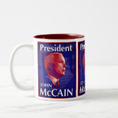 2 Couleurs Tasse du Président John McCain (Gauche)