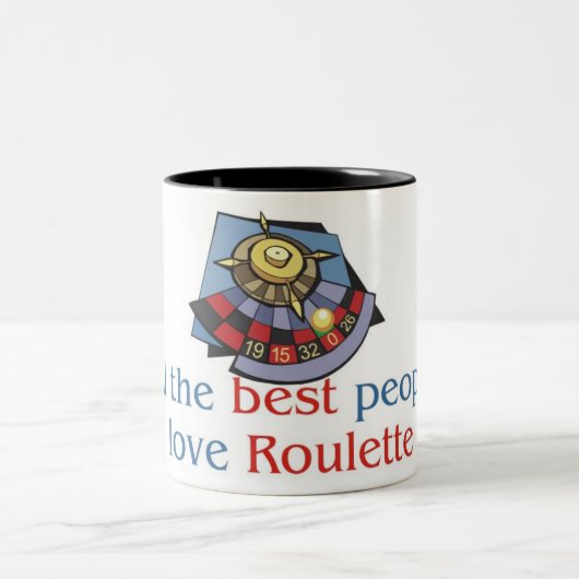 2 Couleurs Tasse du ton de l'amant deux de roulette (Centre)