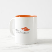 2 Couleurs Tasse d'UFOstart (Devant gauche)