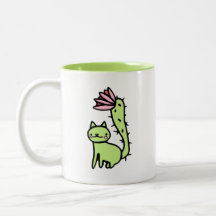 Tasse d'usine de chat de cactus