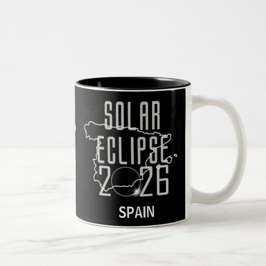 2 Couleurs Tasse Eclipse Solaire 2026 Espagne (Droit)