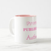 2 Couleurs Tasse éditée fière d'auteur (Devant gauche)