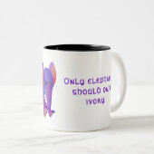 2 Couleurs Tasse éléphant modifiable (Devant droit)