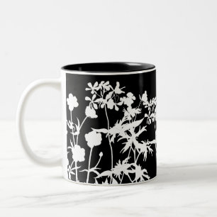 2 Couleurs Tasse embrouillée de fleurs sauvages