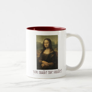 2 Couleurs Tasse en céramique avec Mona Lisa