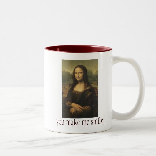 2 Couleurs Tasse en céramique avec Mona Lisa (Droit)