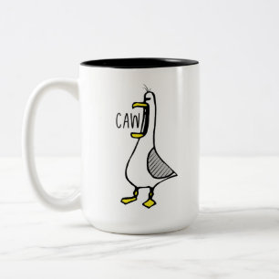 2 Couleurs Tasse en céramique de mouette drôle CAW