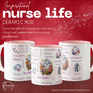 2 Couleurs Tasse en céramique Nurse Life