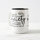 2 Couleurs Tasse en céramique pour l'anxiété (Devant gauche)
