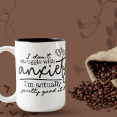 2 Couleurs Tasse en céramique pour l'anxiété