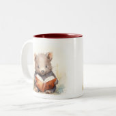 2 Couleurs Tasse en céramique pour lecteur bébé wombat (Devant gauche)