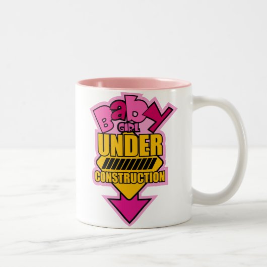 2 Couleurs Tasse en construction de bébé (Droit)