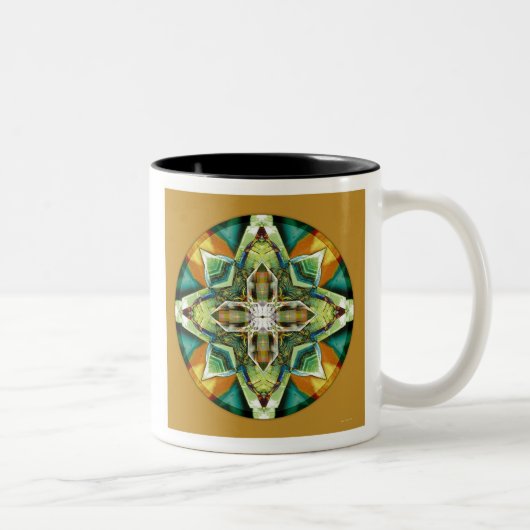 2 Couleurs Tasse en cristal du mandala 6 (Droit)