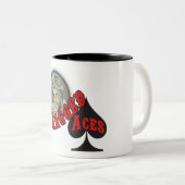 2 Couleurs Tasse en lambeaux d'as (Devant droit)