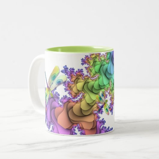 2 Couleurs Tasse en pastel de libellules (Devant gauche)