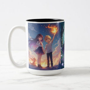 2 Couleurs Tasse Enfants Légende de Feu – pour garçons et fil