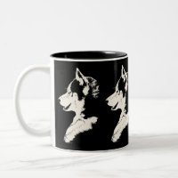 Tasse enrouée de chien de traîneau sibérien de