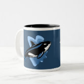 2 Couleurs Tasse - épaulard (Devant gauche)