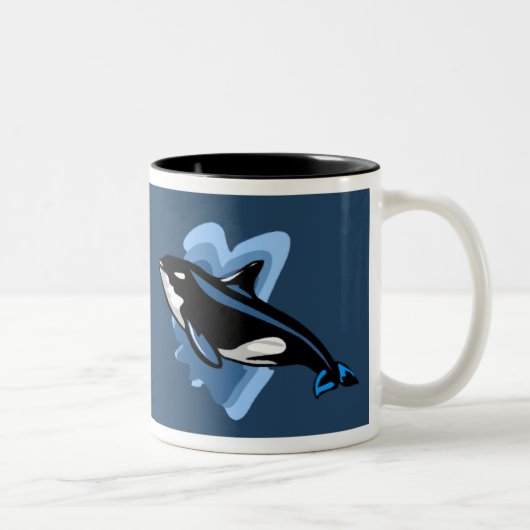 2 Couleurs Tasse - épaulard (Droit)