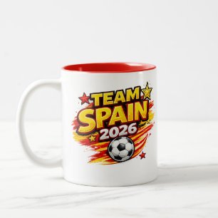 2 Couleurs Tasse ÉQUIPE ESPAGNE 2026 Espagne Patriotique Pi