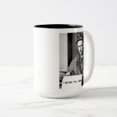 2 Couleurs Tasse Ernie Pyle Au travail ! (Devant droit)