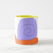 2 Couleurs Tasse escargot violet et orange (Centre)