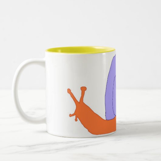 2 Couleurs Tasse escargot violet et orange (Gauche)