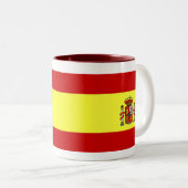 2 Couleurs Tasse espagnole de drapeau (Devant droit)
