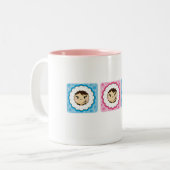 2 Couleurs Tasse esquimaude de visage (Devant gauche)