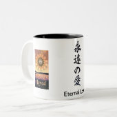 2 Couleurs Tasse éternelle de kanji d'amour (Devant gauche)