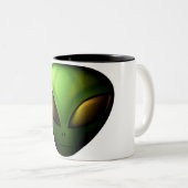 2 Couleurs Tasse étrangère verte (Devant droit)