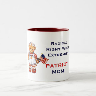 2 Couleurs Tasse extrémiste de maman de patriote de droite