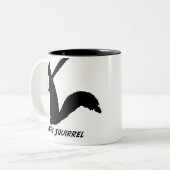 2 Couleurs Tasse fâchée d'écureuil (noir) (Devant gauche)